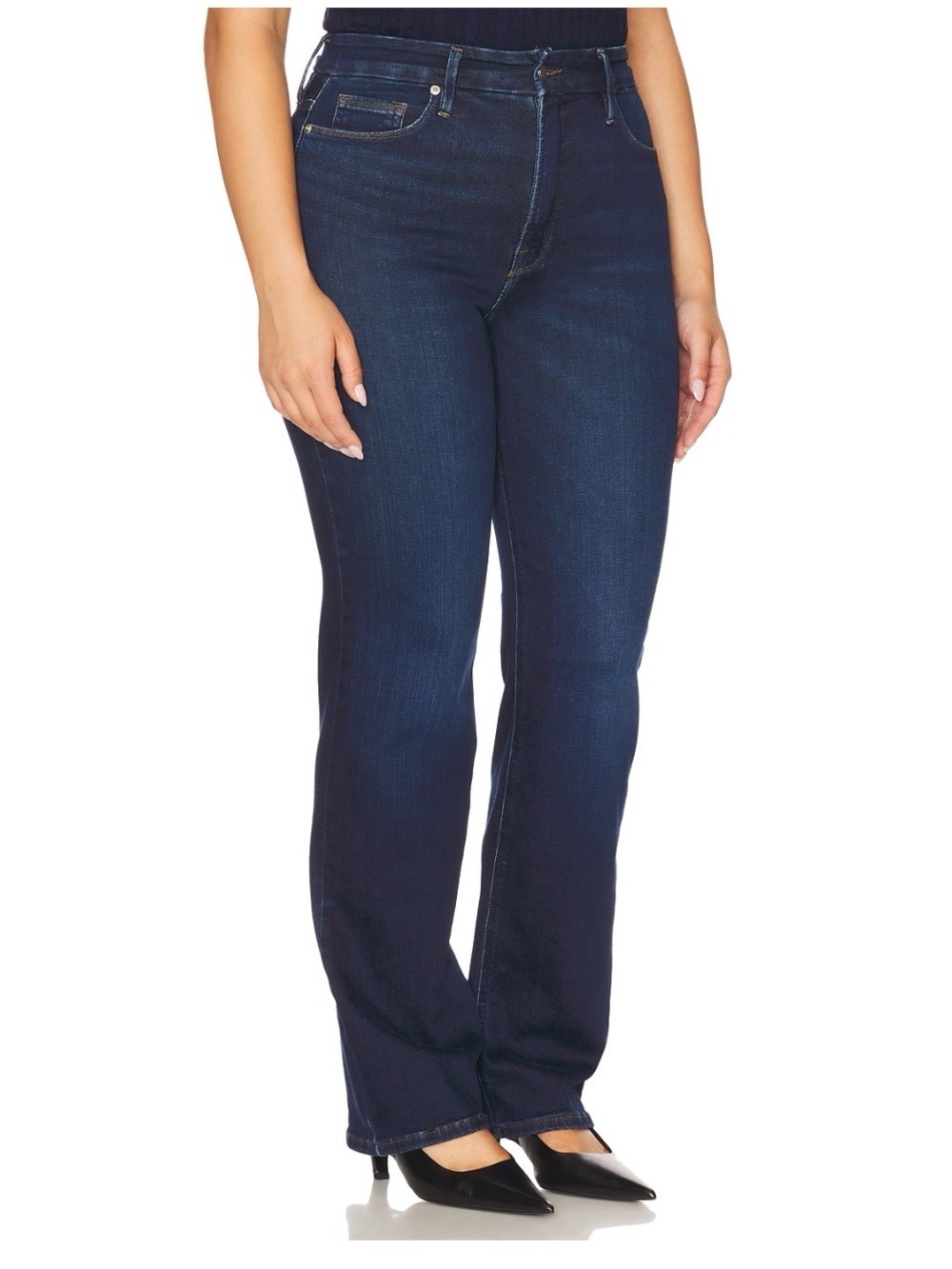 NWT Good American Soft Tech Good True Straight Jeans in Indigo572 size‎ 30